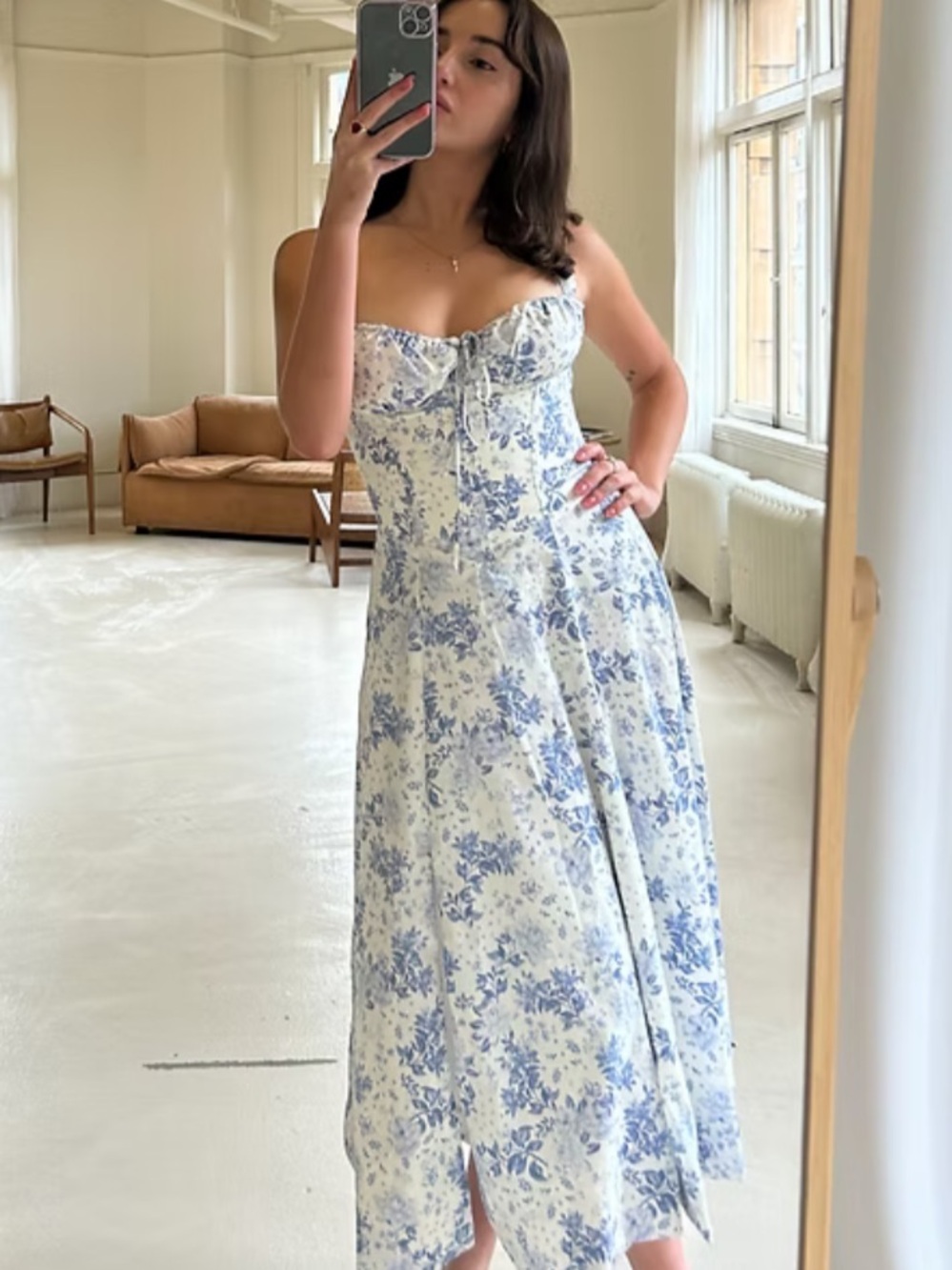 Floral Corset midi dress